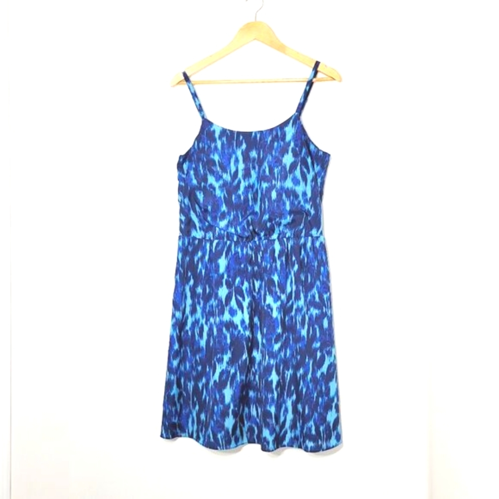 Calvin Klein Jeans Women's Blue Tones Spaghetti Straps Summer Cami Dress Size M